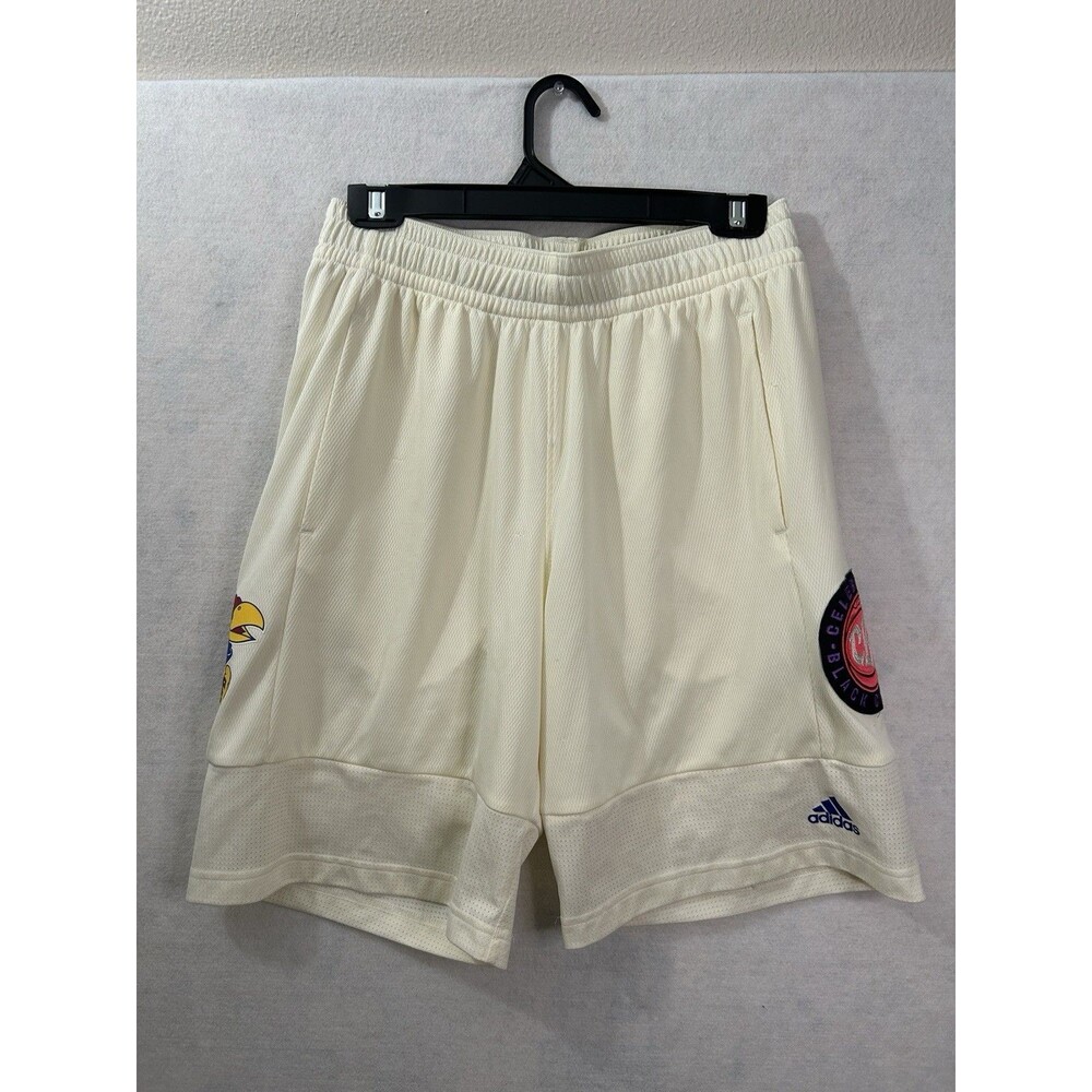 Adidas Kansas Jayhawks CBC Basketball Shorts Cream Celebrating Black Culture L